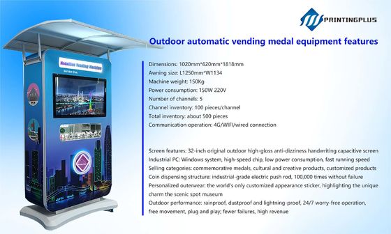 Automatic Vending Machine With 220v Power For Tourist Attractions