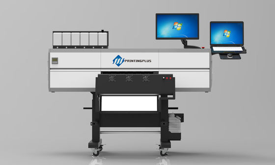 DTF transfer printer dried in front of seven print nozzles